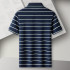 Pierre Cardin Men's Blue & White Striped Cotton-Poly Polo P73113071A56